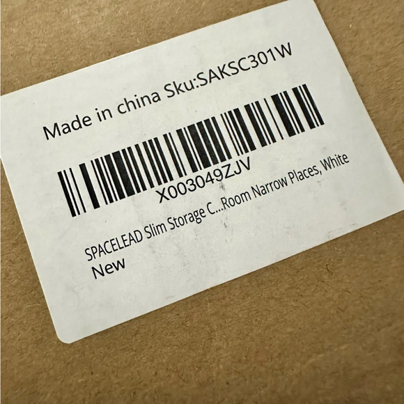 🆕 SPACELEAD 3 Tier Slim Rolling Utility Cart, White - Picture 5 of 8